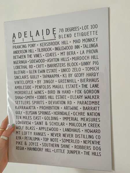 A3 South Australia Prints